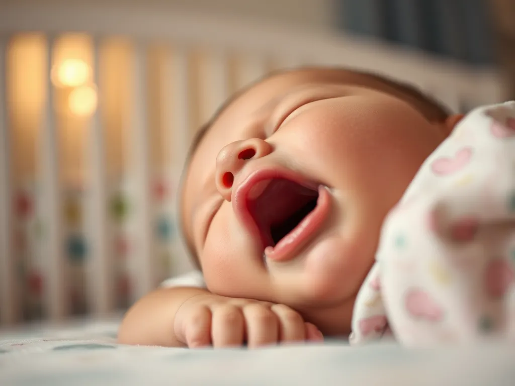 Dlaczego niemowlę śpi z otwartą buzią?